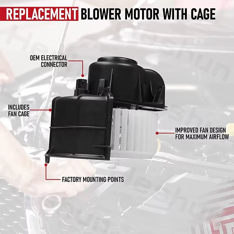 AC Heater Blower Motor Fan for Volkswagen Touareg 2004 - 2010 for Audi Q7 2007 - 2015 Replaces 7L0820021Q/L 700262 7L0820021S