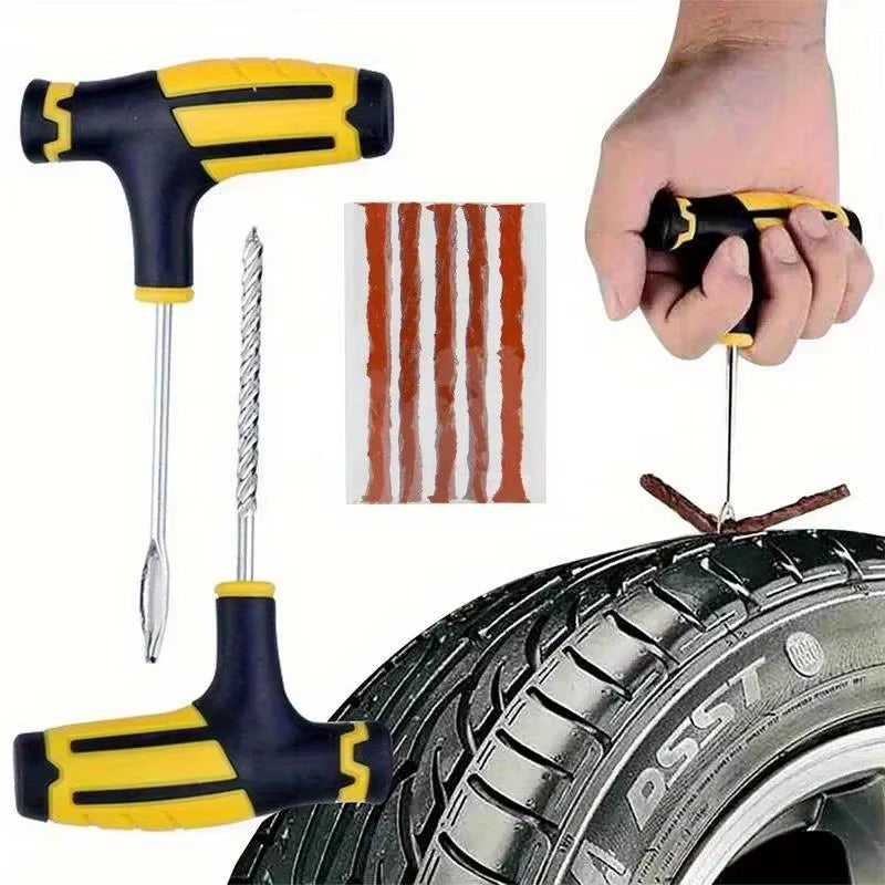 Car Tire Repair Kit Practical Tools Durable Tire Strips Super Glue Included Auto Emergency Repair Kit Optional With/Without Glue
