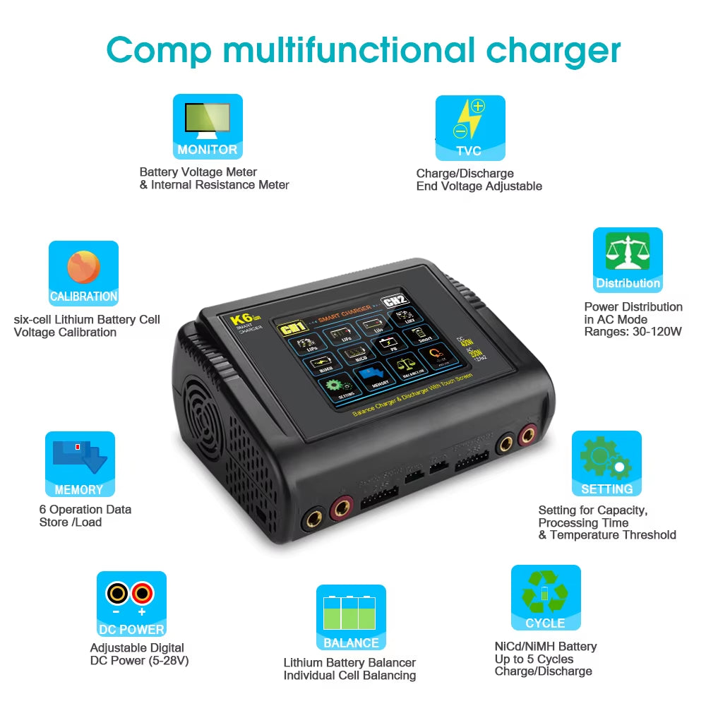 New 400W Lipo Battery Charger DC 400W AC 200W RC Dual Charger Discharger for Lihv Life Li-Lon Nicd Nimh Pb Lipo Battery