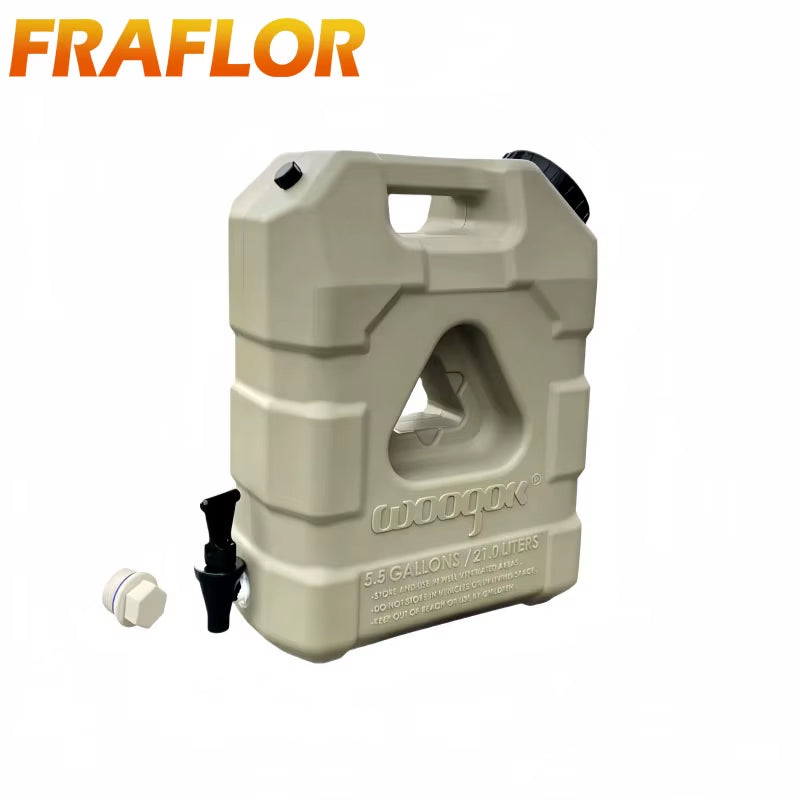 Car Mounted 21L Water Tank Large Capacity Portable Camping Water Storage Bucket Detachable Faucet for Outdoor Travel Driving