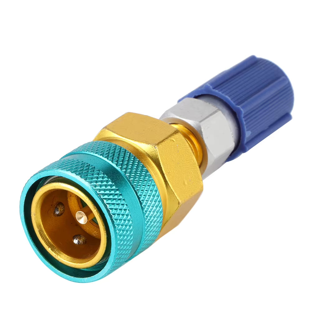 1Pcs R1234YF to R134A Low Side Auto Car Quick Coupler Connector Brass Adapters A/C Refrigerant Fluorinated Liquid Connector