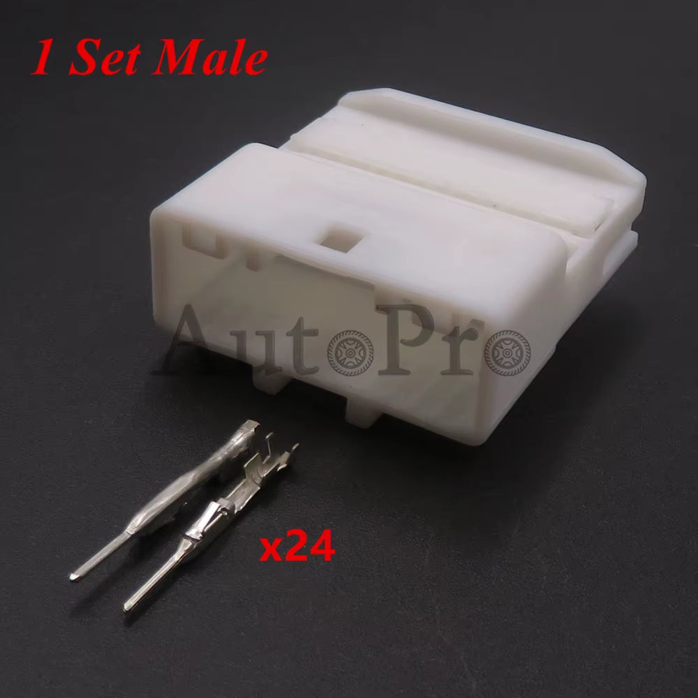 1 Set 24 Hole Auto Accessories 1473413-1 1318917-1 1376103-1 AC Assembly Rearview Mirror Electric Wire Socket Car Unseaed Plug