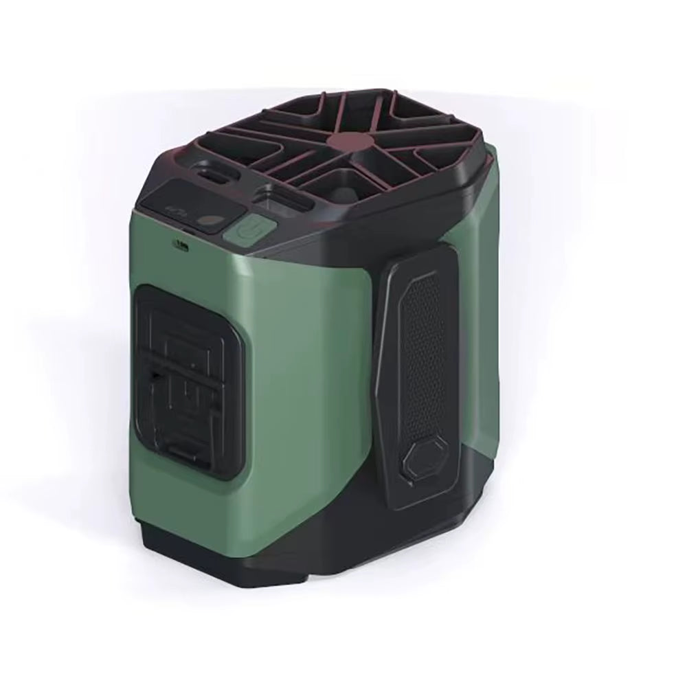 20000Mah Portable Mini Waist Hanging Fan with LED Lighting USB Power Bank Neck Hanging Fan 5-Speed Strong Airflow Cooling Fan