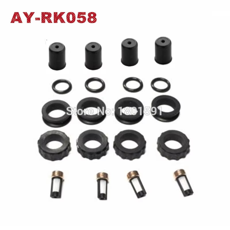 Free Shipping 4 Sets Fuel Injector Repair Kit for Mazda 323 1994 Matched Mazda-Kia 1.6/1.8 195500-2040 Sevince Kit (AY-RK058)