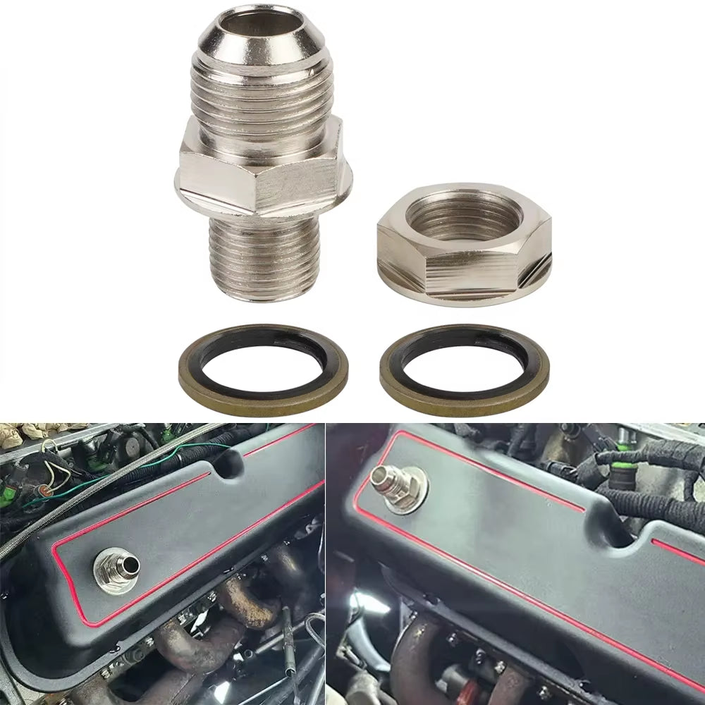 31504301010 10AN Turbo Oil Pan Oil Return Drain Plug Adapter Bung Fitting No Weld