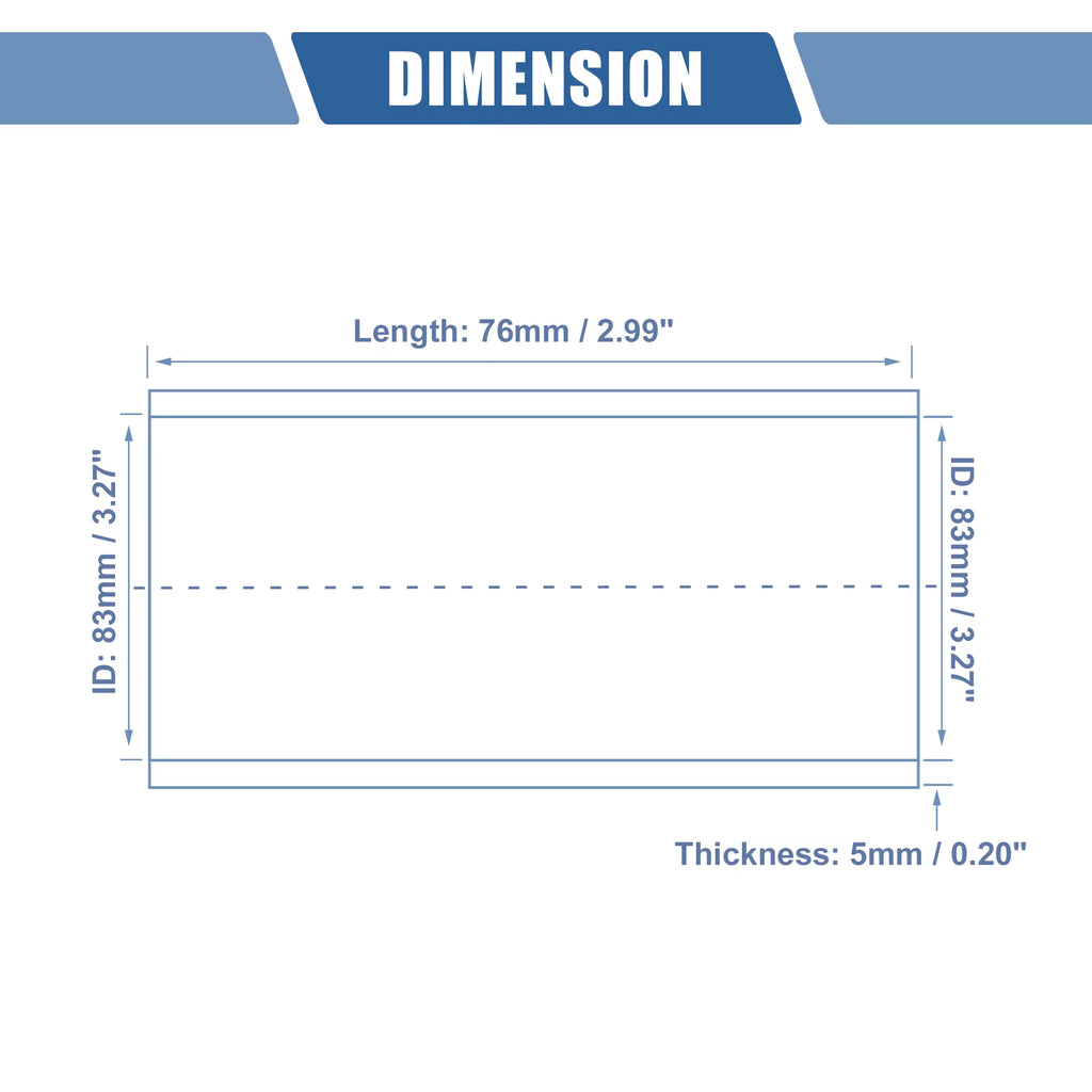 22Mm 25Mm 28Mm 30Mm 35Mm 42Mm 54Mm 65Mm 83Mm ID Car Straight Silicone Hose Coupler Intercooler Tube W/ Clamps 76Mm L