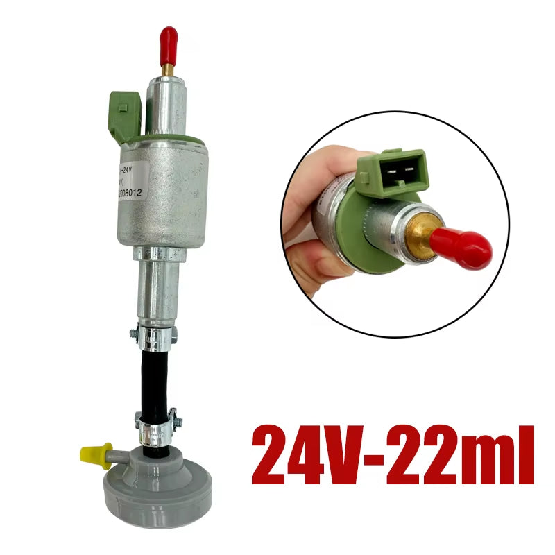 12V/24V Air Diesel Parking Heater Oil Fuel Pump Pulse Meter Pump W/Damper Fuel Check Valve for Webasto Eberspacher 22/28/35/65ML