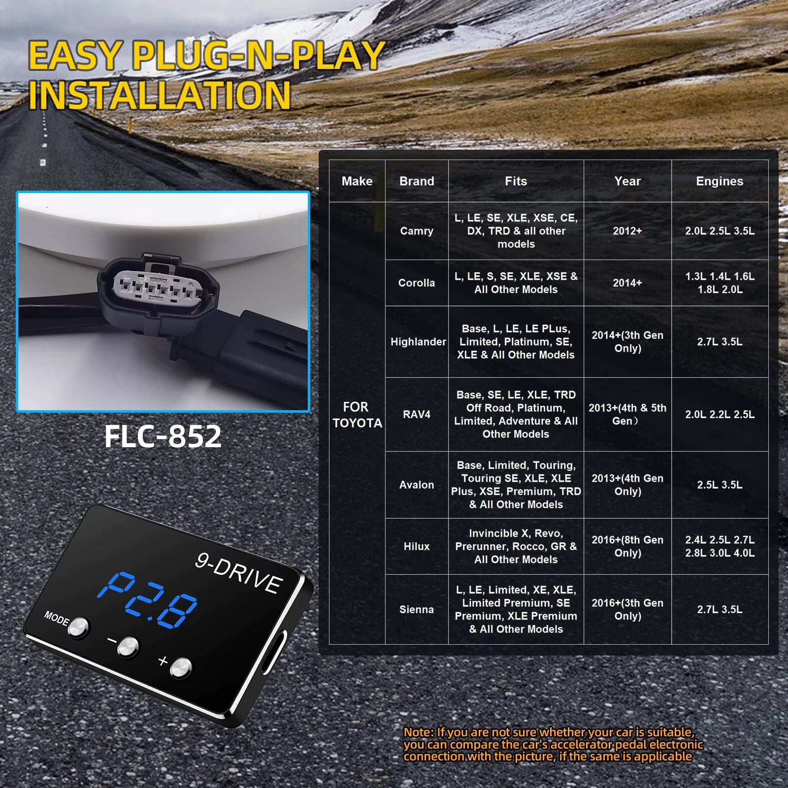 H Throttle Response Controller Tuning Part Accessory 9 Drive 5 Modes Digital Racing Potent Booster Shift Power Delay Accelerator