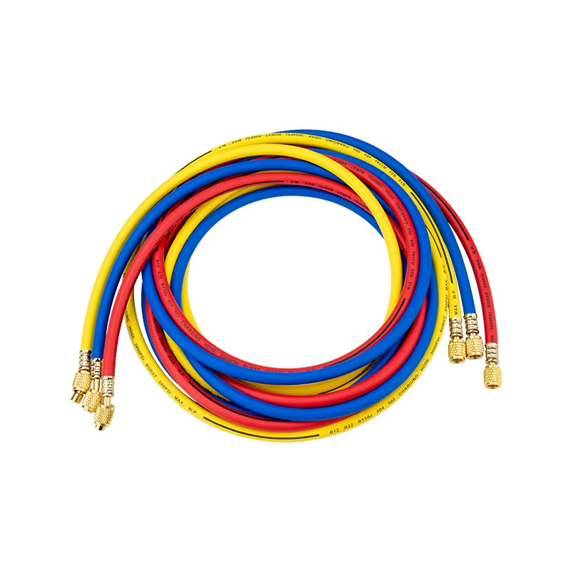 118'' ( 3 Meters ) 1/4" HVAC R12 R22 R134A R502 404A Refrigerant Charging Hose for Cars Auto A/C Refrigeration System A/C Parts