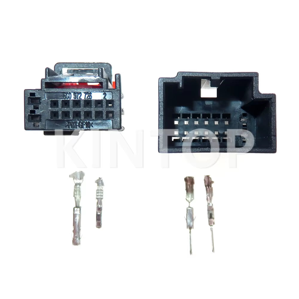 1 Set 14 Pins Car Composite Connectors Auto AC Assembly Wire Cable Socket with Wires 500972726 5Q0972726