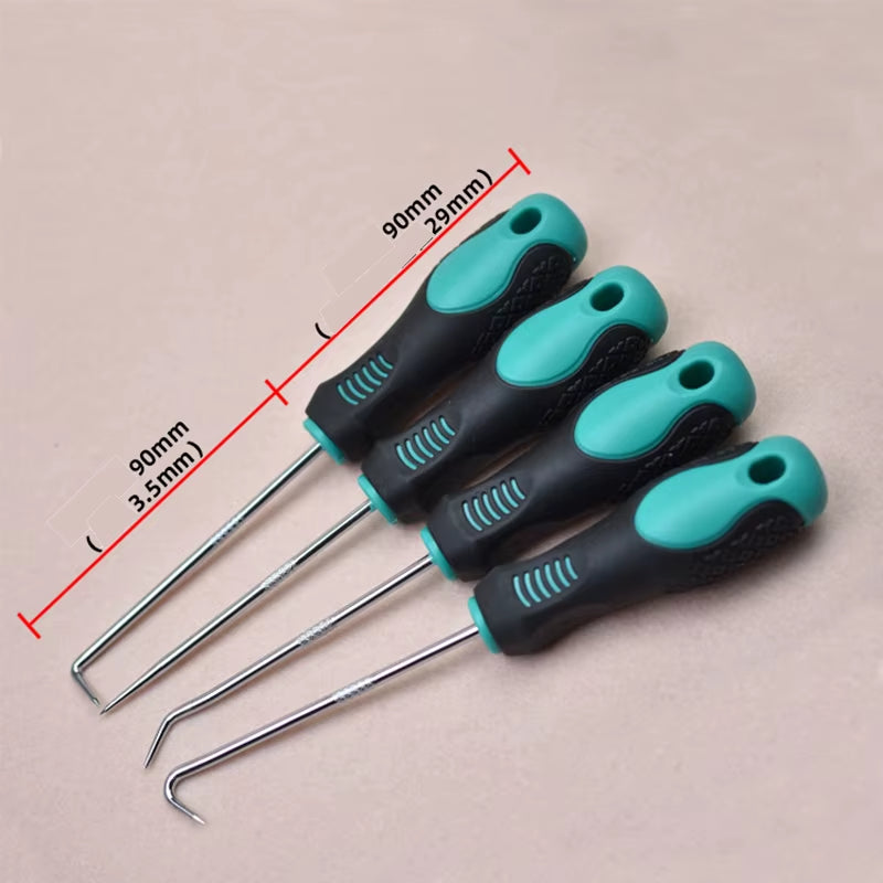 4Pcs/Set Hot Sale Hook Set Removing Car Oil Seal O-Ring Seal Auto Disassembly Accessories Long Pick and Hook Car Repair Tool