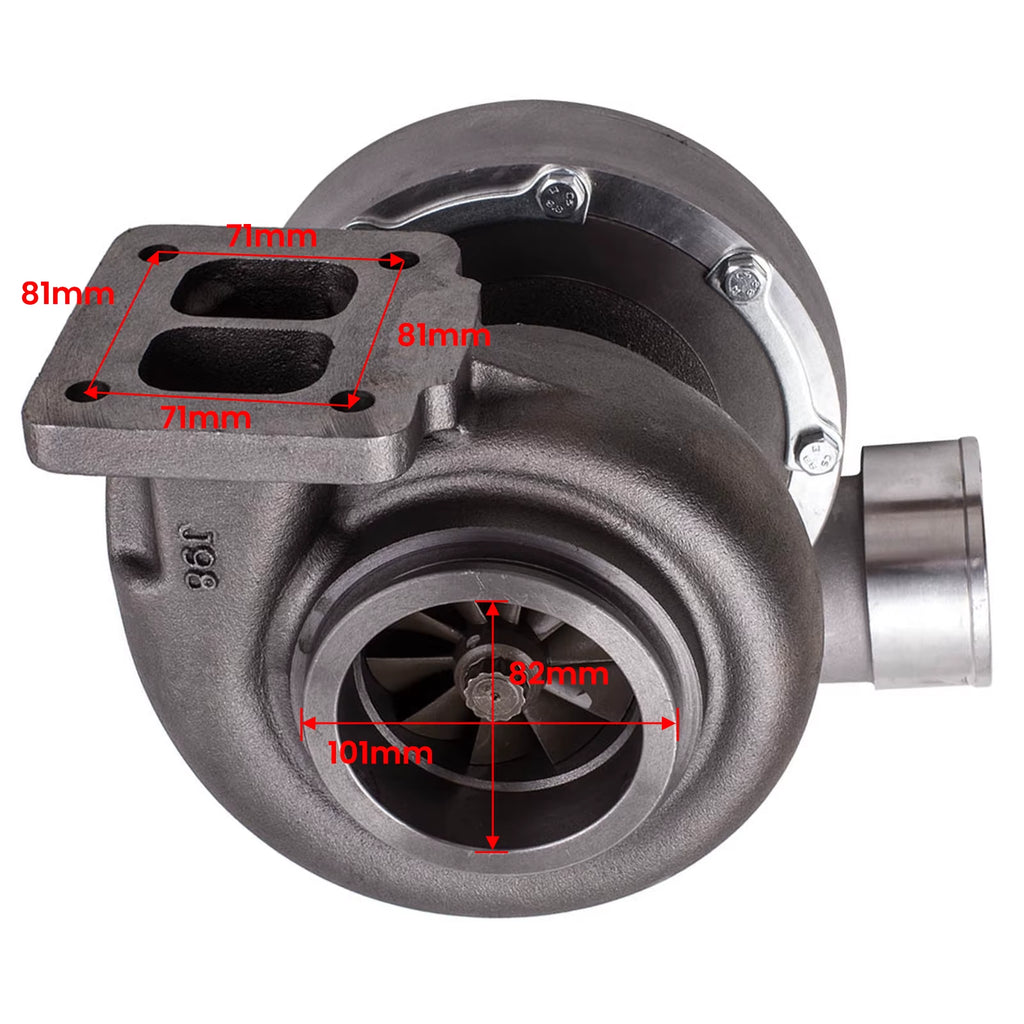 GT45 T4 V-Band 1.05 A/R Upgrade Anti-Surge Turbo for 3-6L Huge 600+Hps Boost