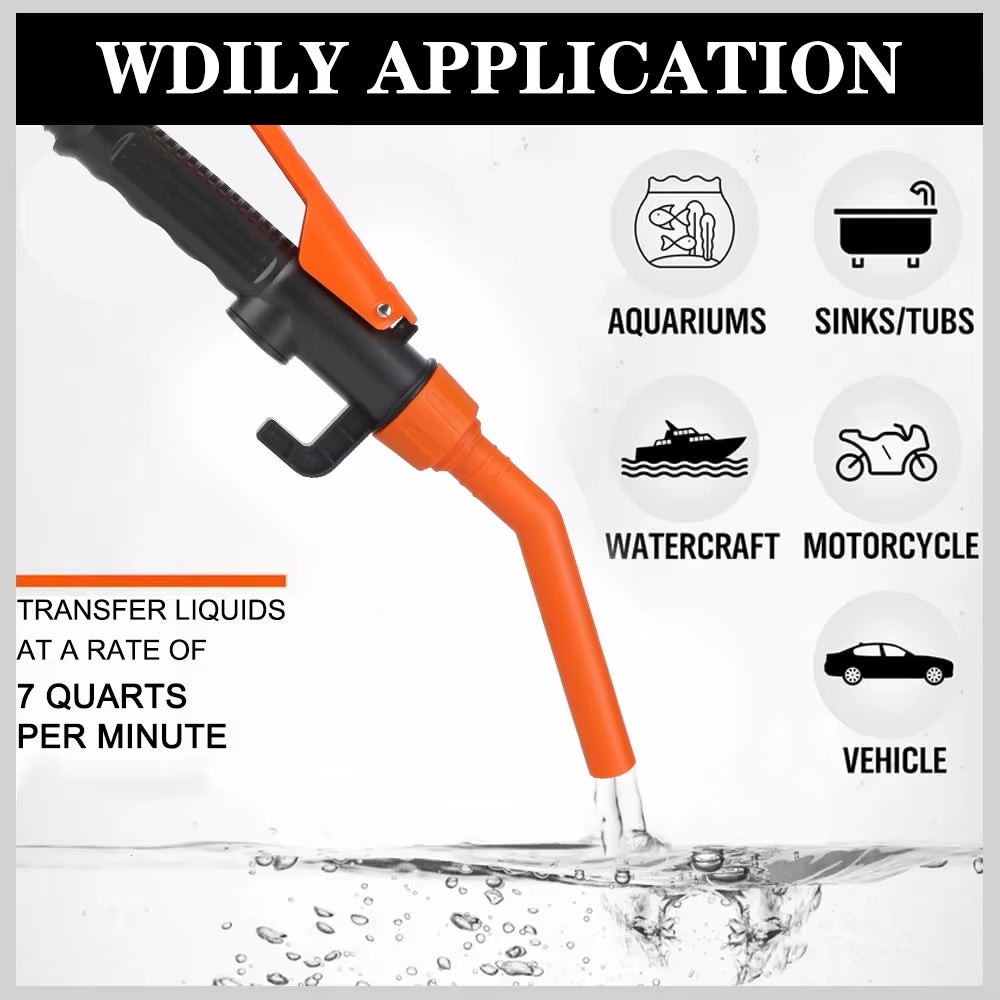 Vacuum Pumps Car Gas Oil Pump Electric Automatic Water and Oil Absorption Fuel Tank Tools Portable for SUV Truck RV Boat