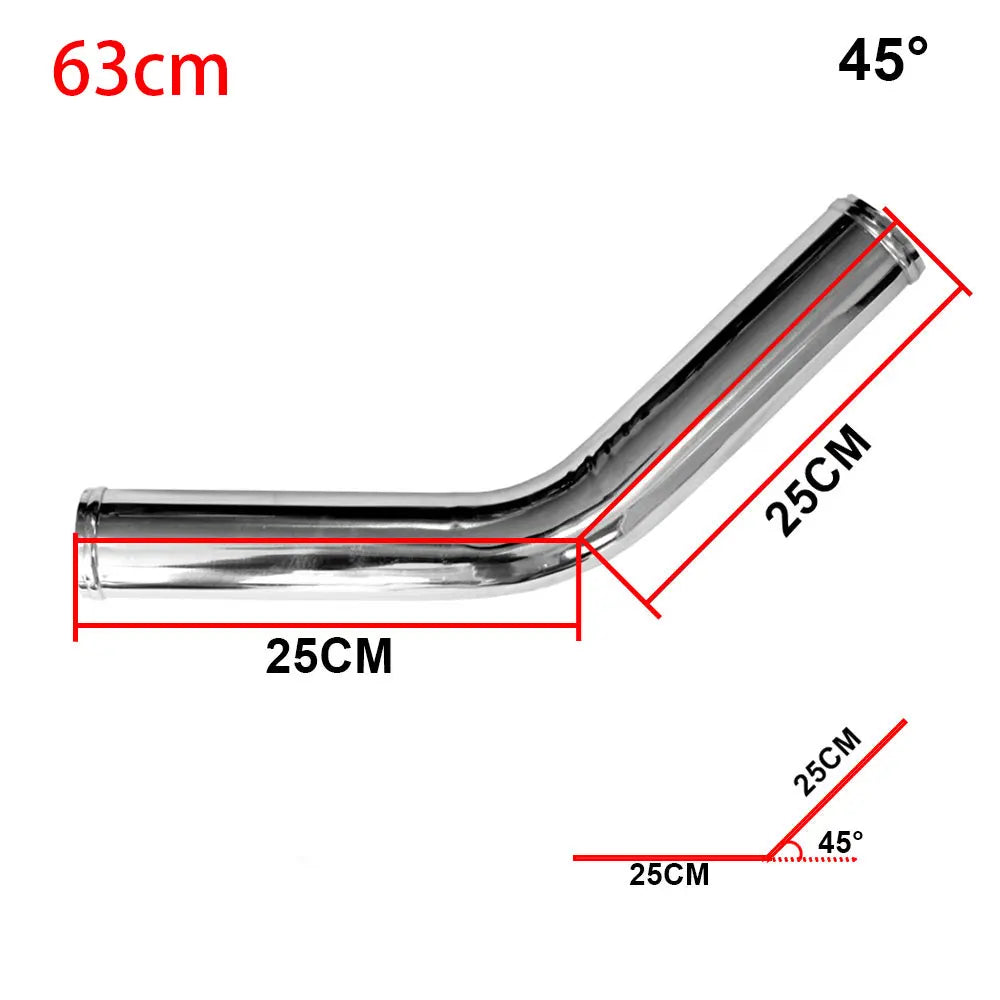 0/45/90/180 Degrees L S Type Aluminum Tube Universal 76mm 3.5inch Cold Air Intake Pipe for Racing Car Turbo High Flow