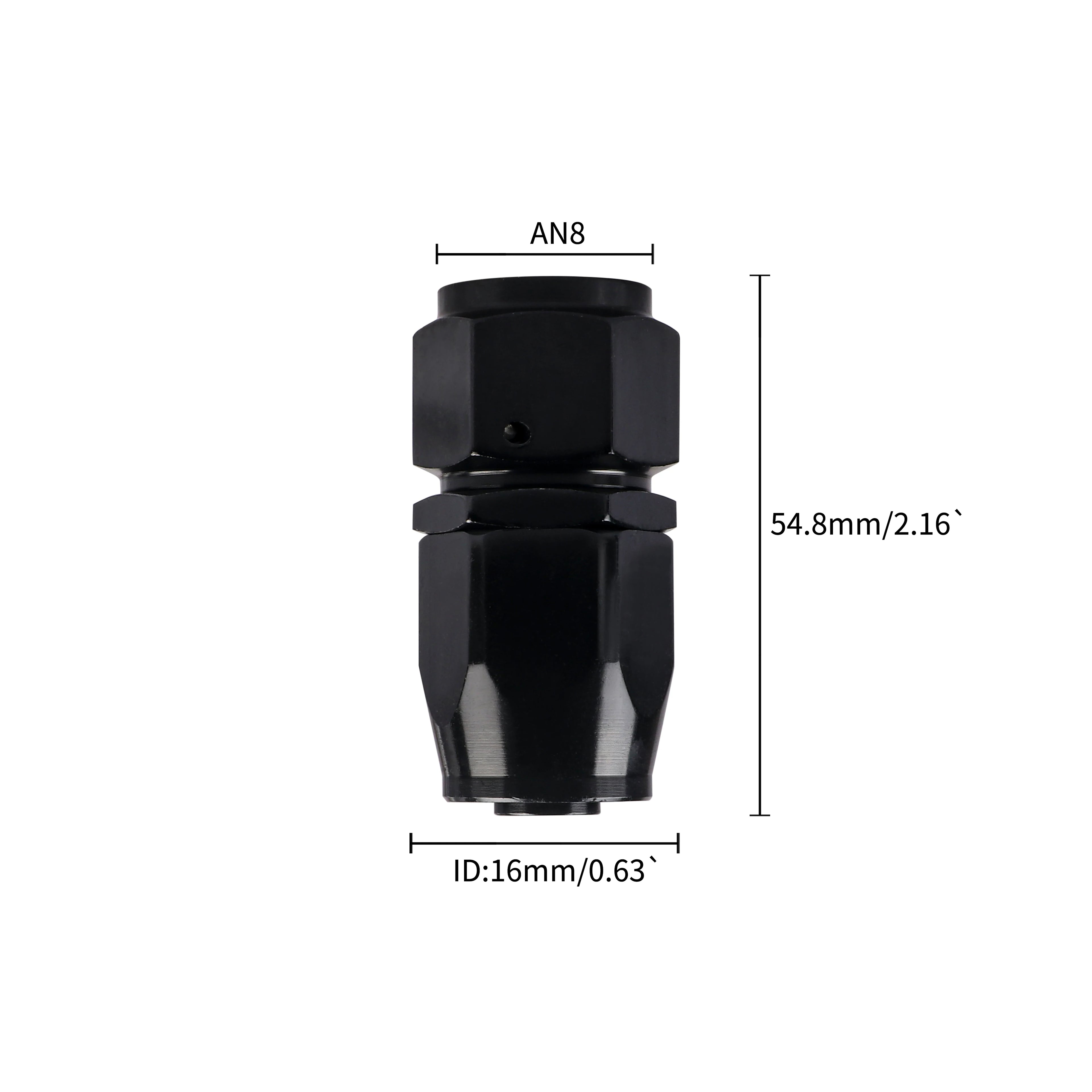 4/6/8/10/12 an Hose Ends Fitting Aluminium Black an Fittings Adapter Oil Fuel Pipe Reusable Fitting End 0/45/90/180 Degree