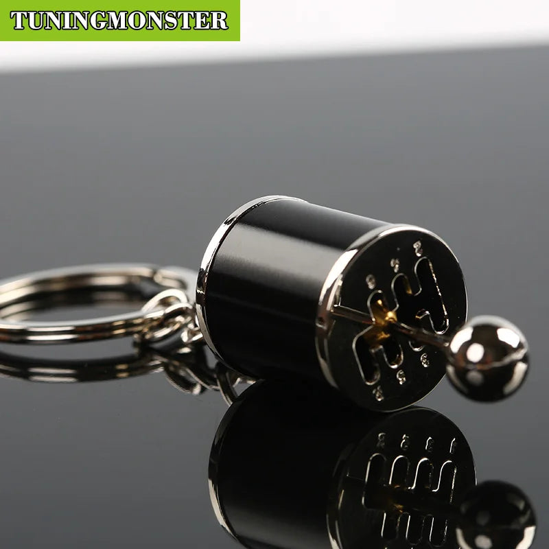 (Drop Shipping) Six Speed Removable Transmission Gear Shift Gearshift Knob Gearbox Keychain Keyring Key Chain