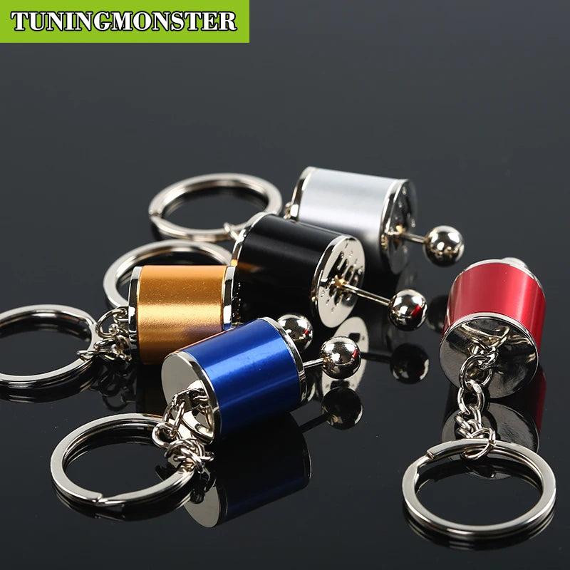 (Drop Shipping) Six Speed Removable Transmission Gear Shift Gearshift Knob Gearbox Keychain Keyring Key Chain