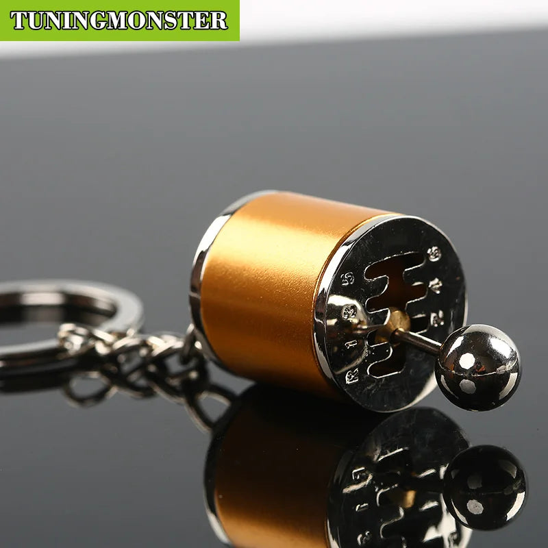 (Drop Shipping) Six Speed Removable Transmission Gear Shift Gearshift Knob Gearbox Keychain Keyring Key Chain