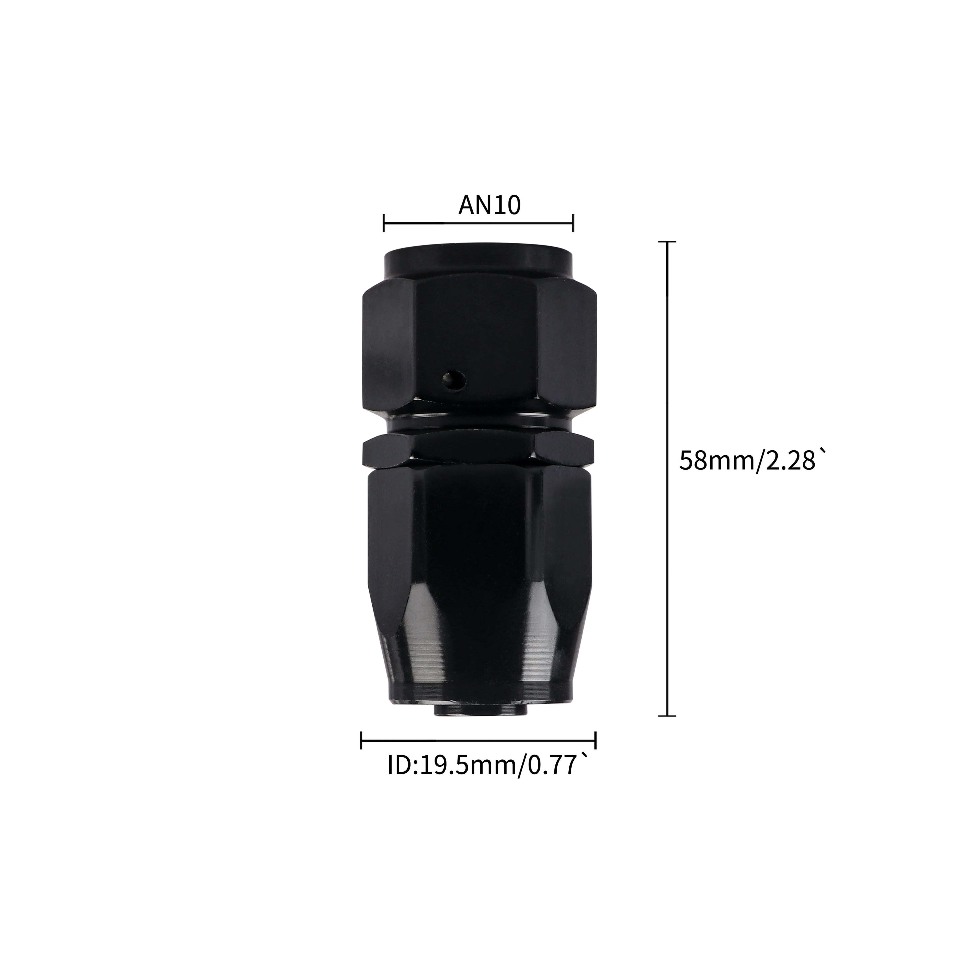 4/6/8/10/12 an Hose Ends Fitting Aluminium Black an Fittings Adapter Oil Fuel Pipe Reusable Fitting End 0/45/90/180 Degree