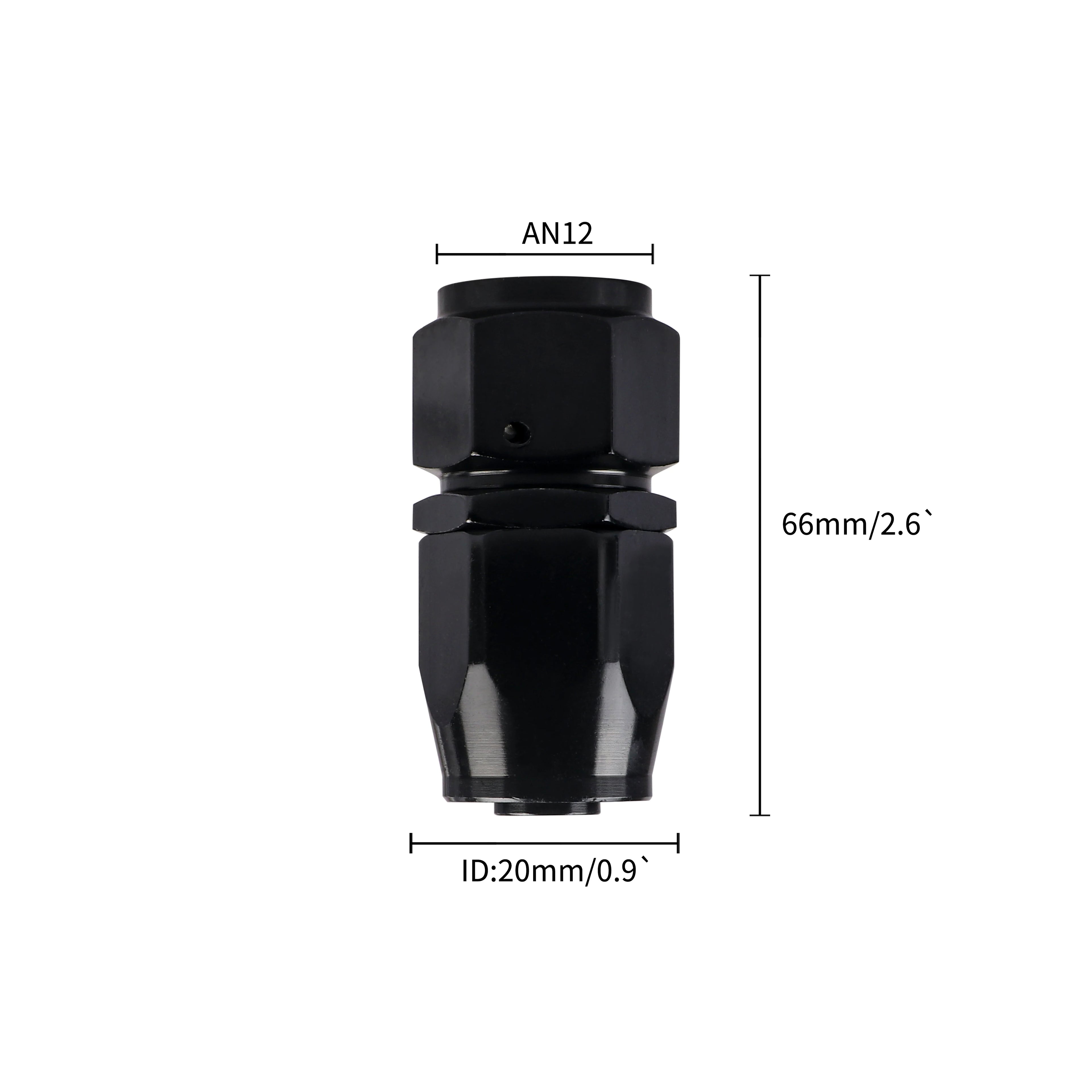 4/6/8/10/12 an Hose Ends Fitting Aluminium Black an Fittings Adapter Oil Fuel Pipe Reusable Fitting End 0/45/90/180 Degree
