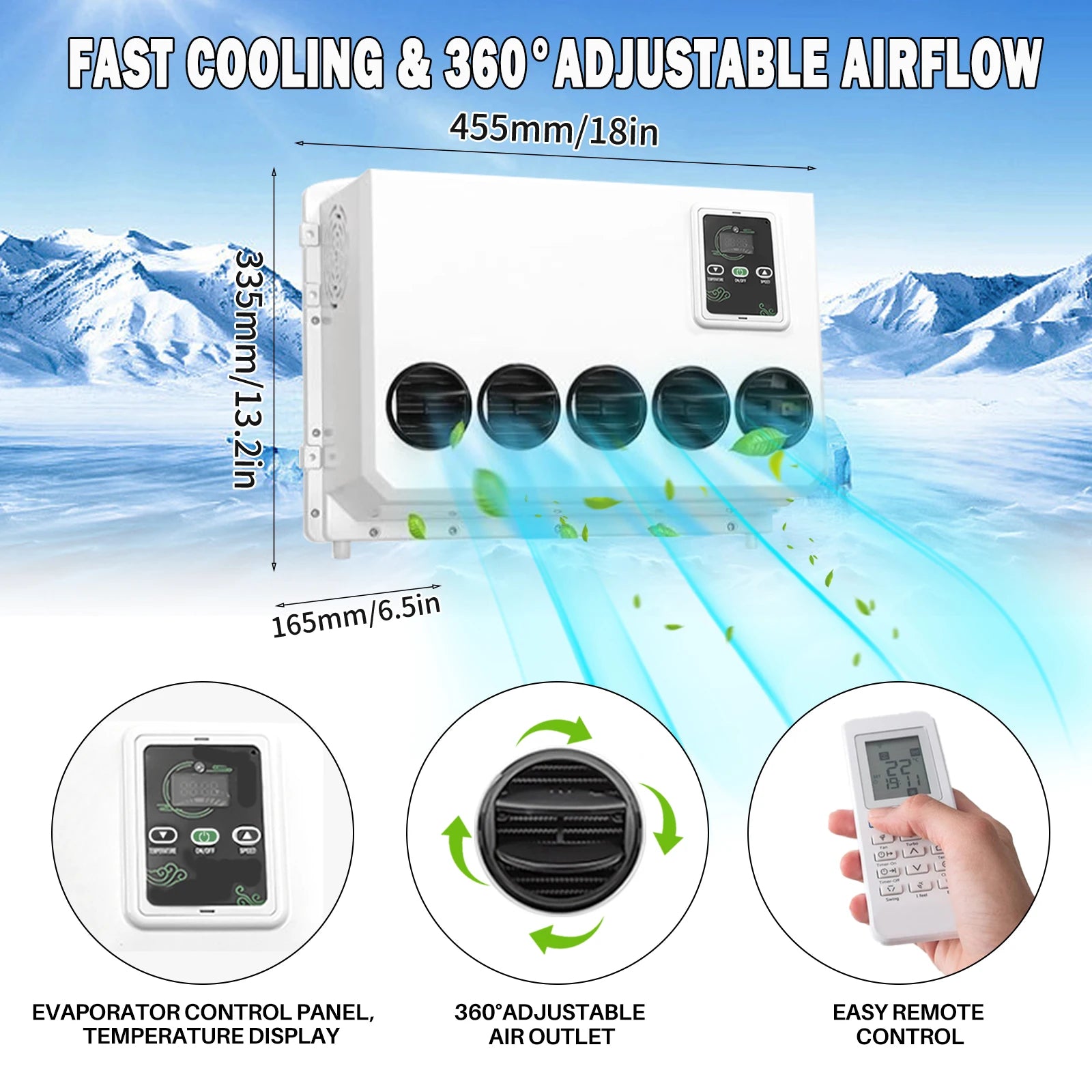 12V New Energy Air Conditioning for SCANIA Volvo Renault MAN DAF IVECO Kenworth Truck Split Electric AC Air Conditione