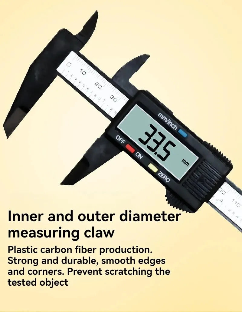 0-150mm High Strength Plastic Student Home Woodworking Gap Play Measuring Calipers Electronic Digital Calipers