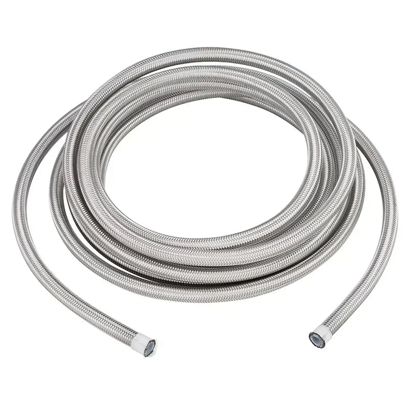 0.5M/1M/1.5M/2M 3AN 4AN 6AN 8AN 10AN E85 PTFE Fuel Hose Oil Gas Cooler Line Turbo Pipe Brake Tube 304 Stainless Steel Braided