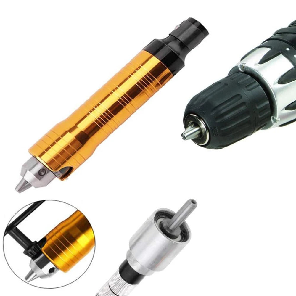 0.3-6.5mm Flex Shaft Extension Chuck Key Flexible Shaft Power Drill Converter Attachment