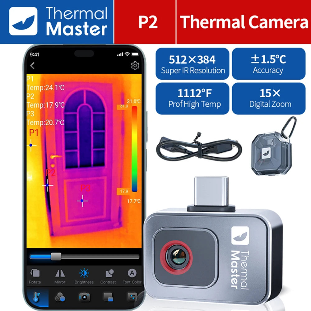 -20 to 600℃ Infrared Thermal Imaging Camera for Phones HVAC PCB Repair Tools Gadget