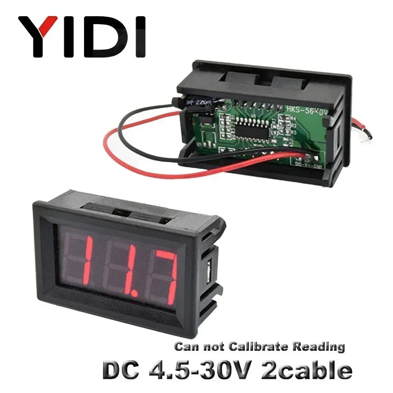 0.56'' AC 30-500V 10-600V AC Digital Voltmeter DC 3.5-30V DC 0-100V Red Green Blue LED Display Voltage Meter Tester Detector