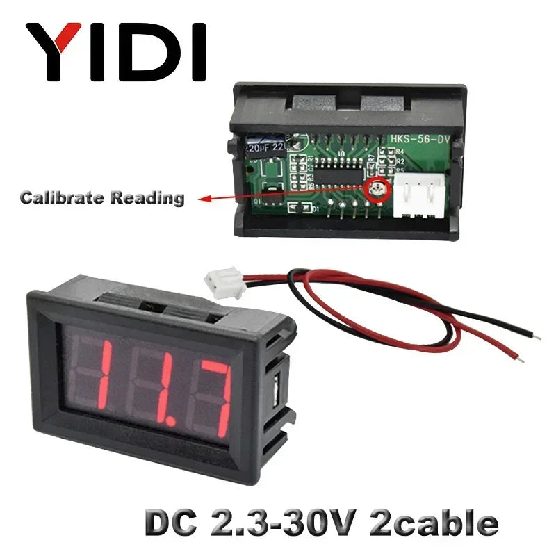0.56'' AC 30-500V 10-600V AC Digital Voltmeter DC 3.5-30V DC 0-100V Red Green Blue LED Display Voltage Meter Tester Detector