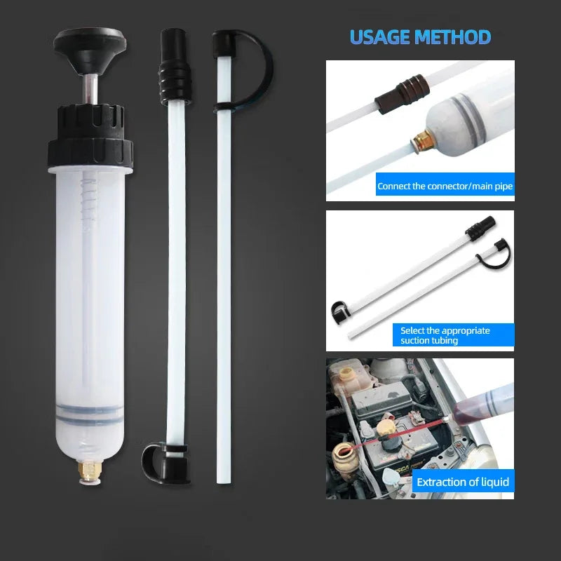 0.5L OilFluid Extractor Filling Oil Change Syringe Bottle Transfer Automotive Fuel Extraction Pump Hand Tool Oil Extractor Pump