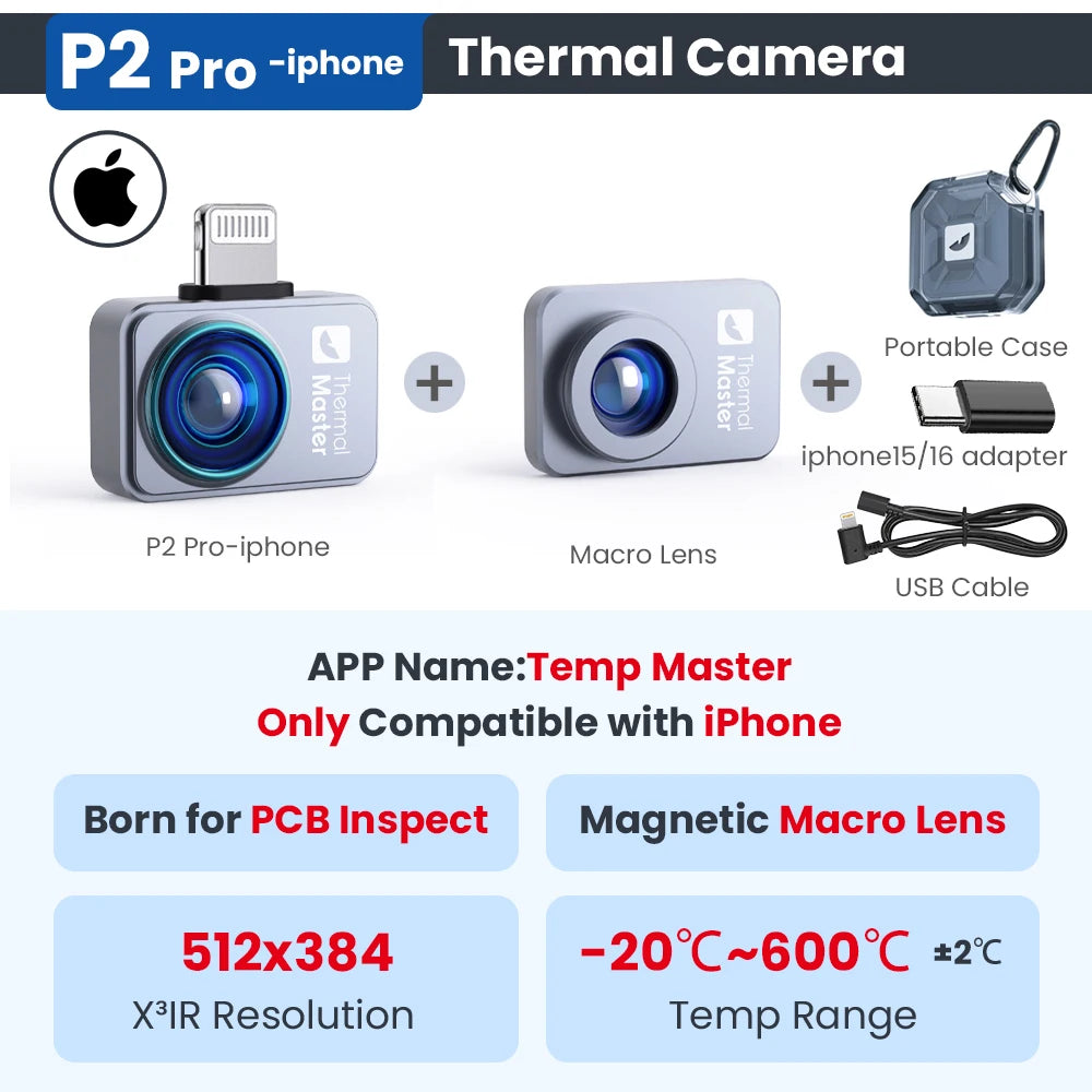 -20 to 600℃ Infrared Thermal Imaging Camera for Phones HVAC PCB Repair Tools Gadget