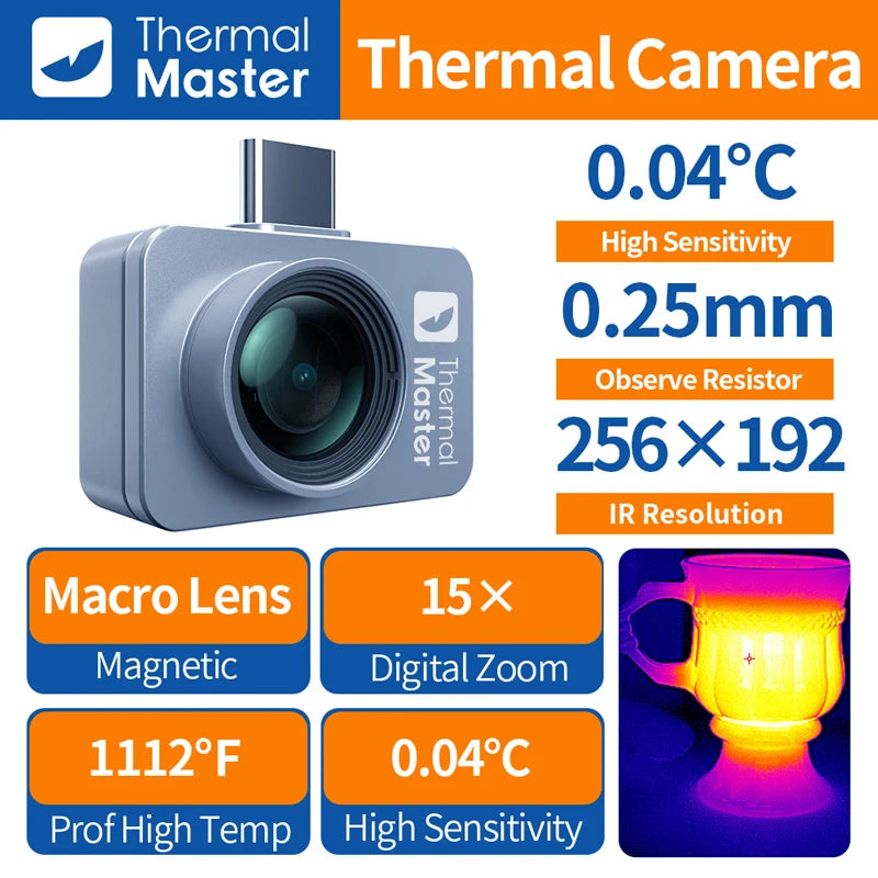 -20 to 600℃ Infrared Thermal Imaging Camera for Phones HVAC PCB Repair Tools Gadget