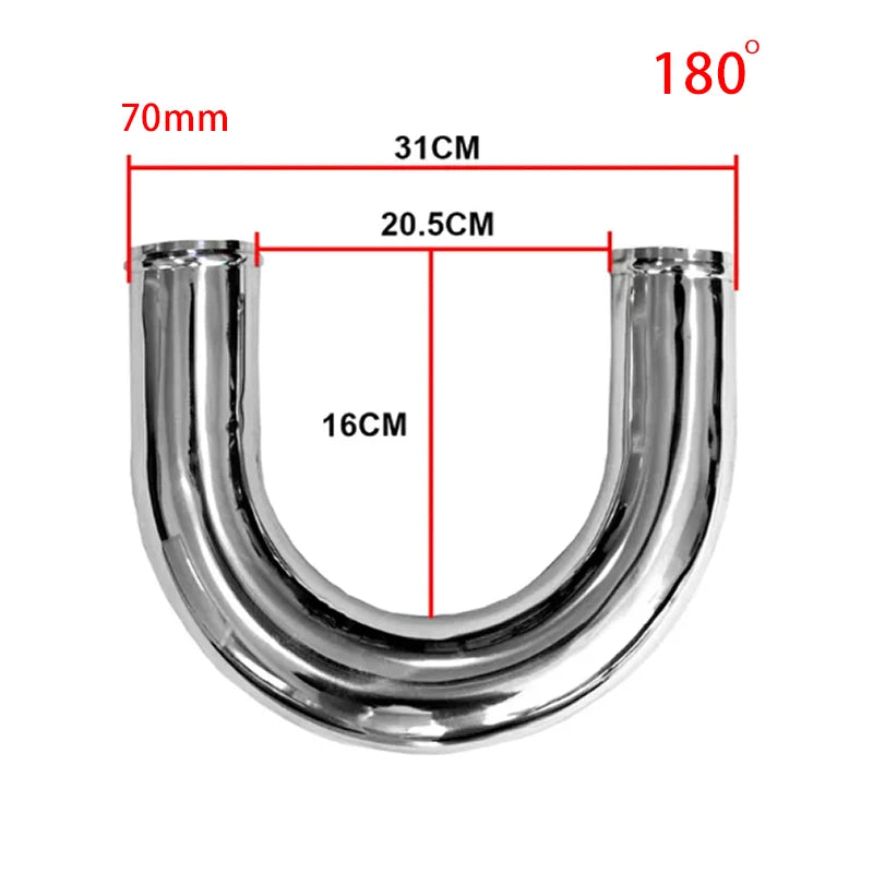 0/45/90/180 degree aluminum tube universal 2.75 Inch  "70mm Intercooler  cold intake pipe racing turbo high flow