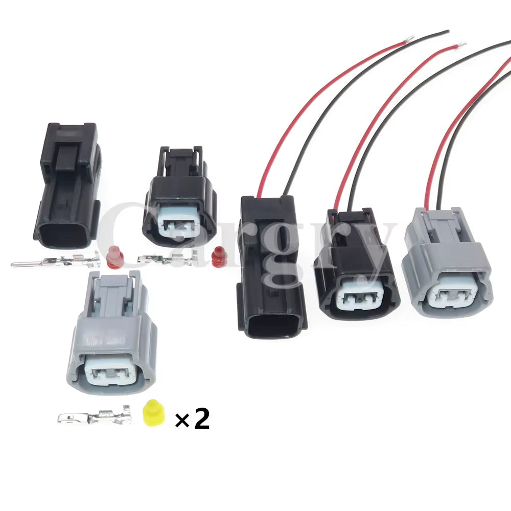 1 Set 2P 6189-1097 Auto Male Female Docking Sealed Plug AC Assembly Car Water Temperature Sensor Electric Socket for Hyundai