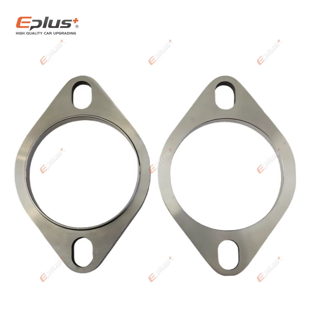 Eplus Car Motorcycle Exhaust Pipe Muffler Flange Joint Kit Universal 2 Holes 304 Stainless Steel 51MM 63MM 76MM