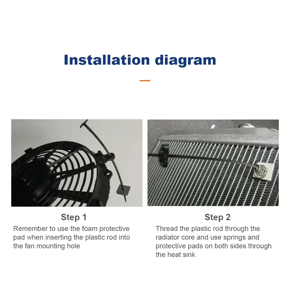 Universal Electric Cooling Radiator Auto Fan Mounting Kit Zip Ties Straps Tabs Brackets Car Accessories Parts