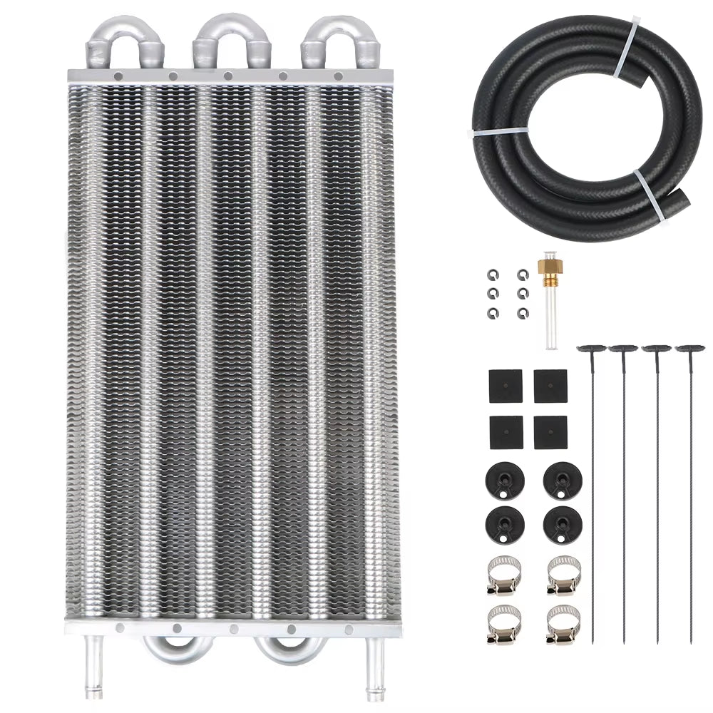 4/6/8 Row Auto-Manual Rear-Differential Cooling System Car Condenser Transmission Radiator with Rubber Tube Engine Oil Cooler