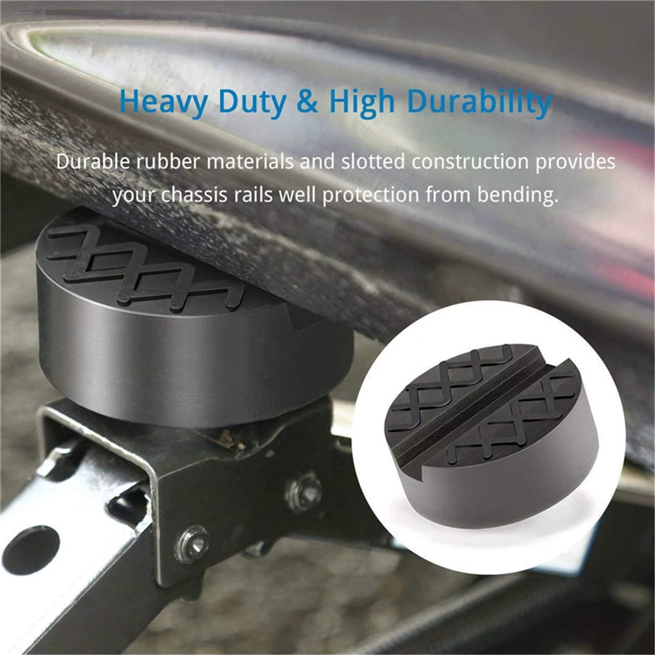 Floor Slotted Car Jack Rubber Pad Frame Protector Adapter Jacking Tool Pinch Weld Side Lifting Disk for Lexus Subaru Fiat Volvo