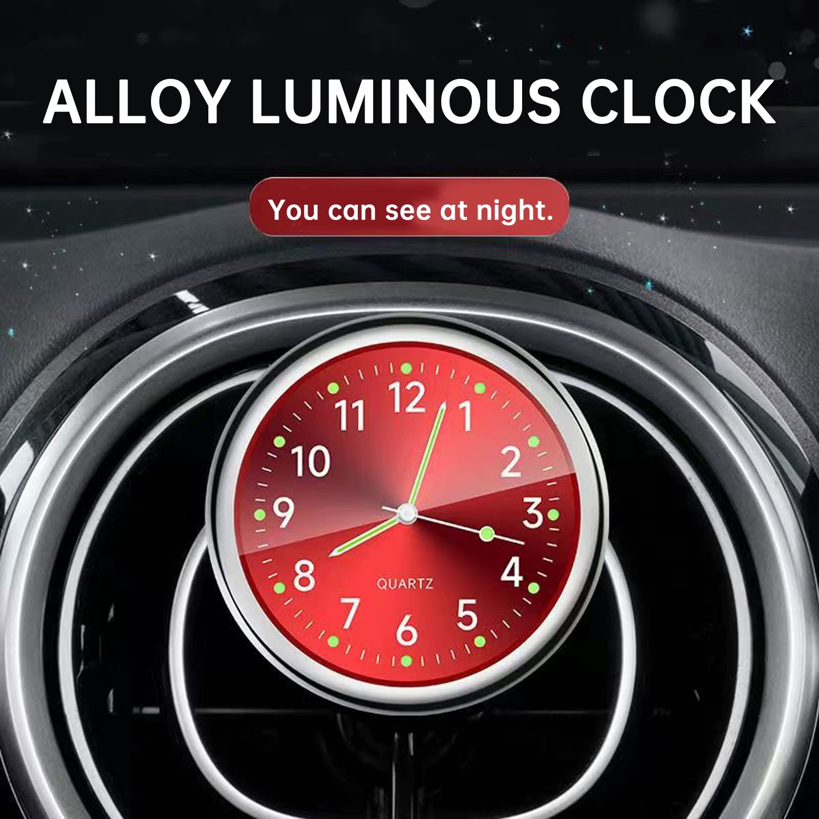 Mini Car Clock Luminous 5 Colors Auto Stick-On Digital Watch Mechanics Quartz Motorcycle Clocks Auto Ornament Car Accessories