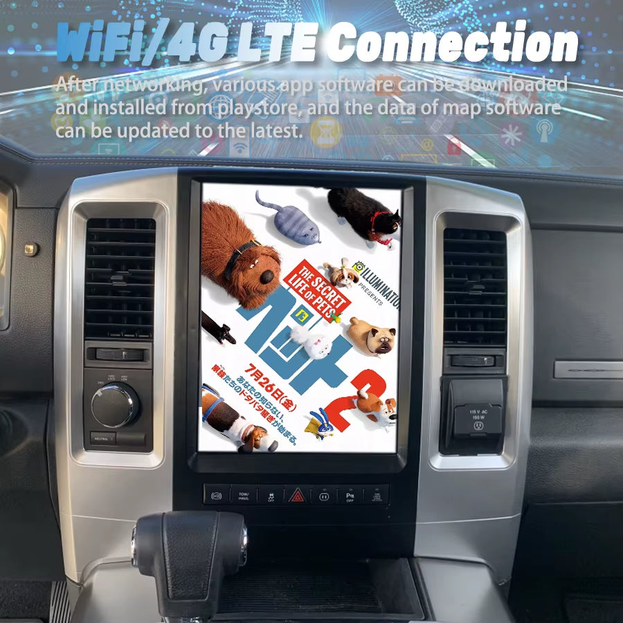 128GB Android 13 CAR Multimedia Player for Dodge RAM 1500 2500 2008 2009 2010 2011- 2019 Car Radio Receiver Stereo Head Unit GPS