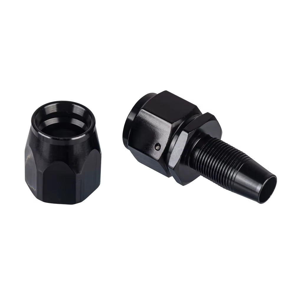 4/6/8/10/12 an Hose Ends Fitting Aluminium Black an Fittings Adapter Oil Fuel Pipe Reusable Fitting End 0/45/90/180 Degree