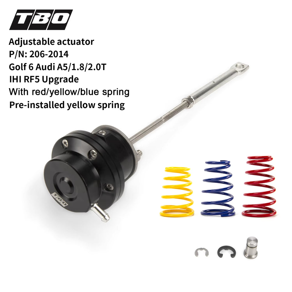 Turbo Wastegate Adjustable Actuator for Golf 6 Audi A5/1.8/2.0TIHI RF5 Upgrade with Red/Yellow/Blue Spring