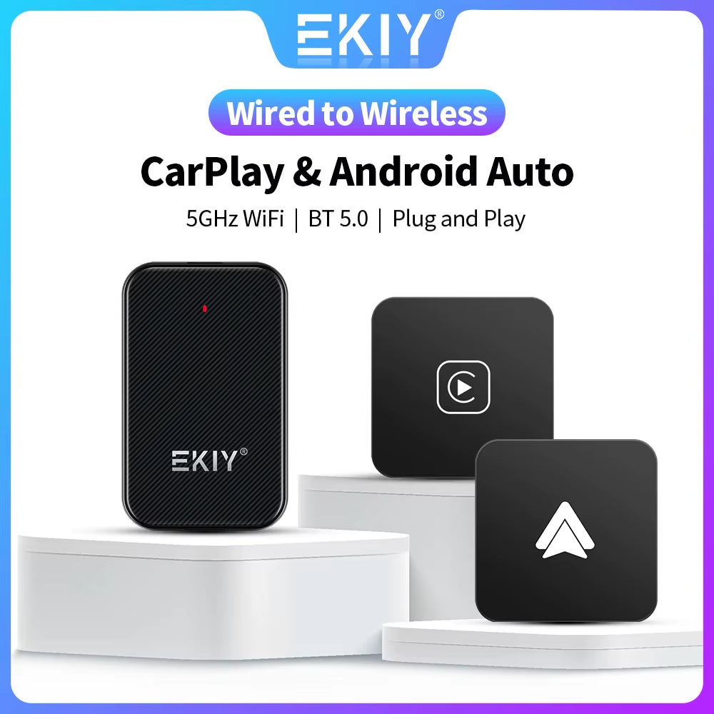 Wired to Wireless Carplay for Toyota Mazda Nissan Camry Suzuki Subaru Citroen Audi Mercedes Kia Ford Opel IOS15 Spotify BT