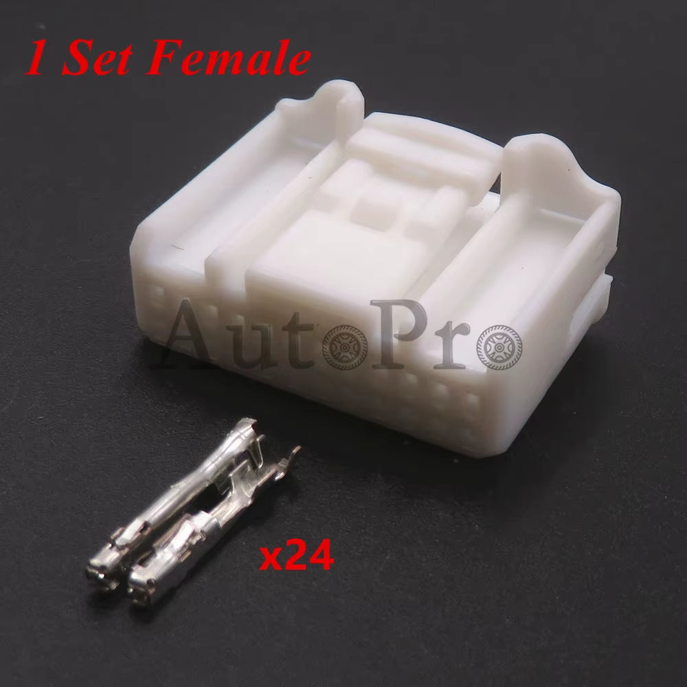 1 Set 24 Hole Auto Accessories 1473413-1 1318917-1 1376103-1 AC Assembly Rearview Mirror Electric Wire Socket Car Unseaed Plug