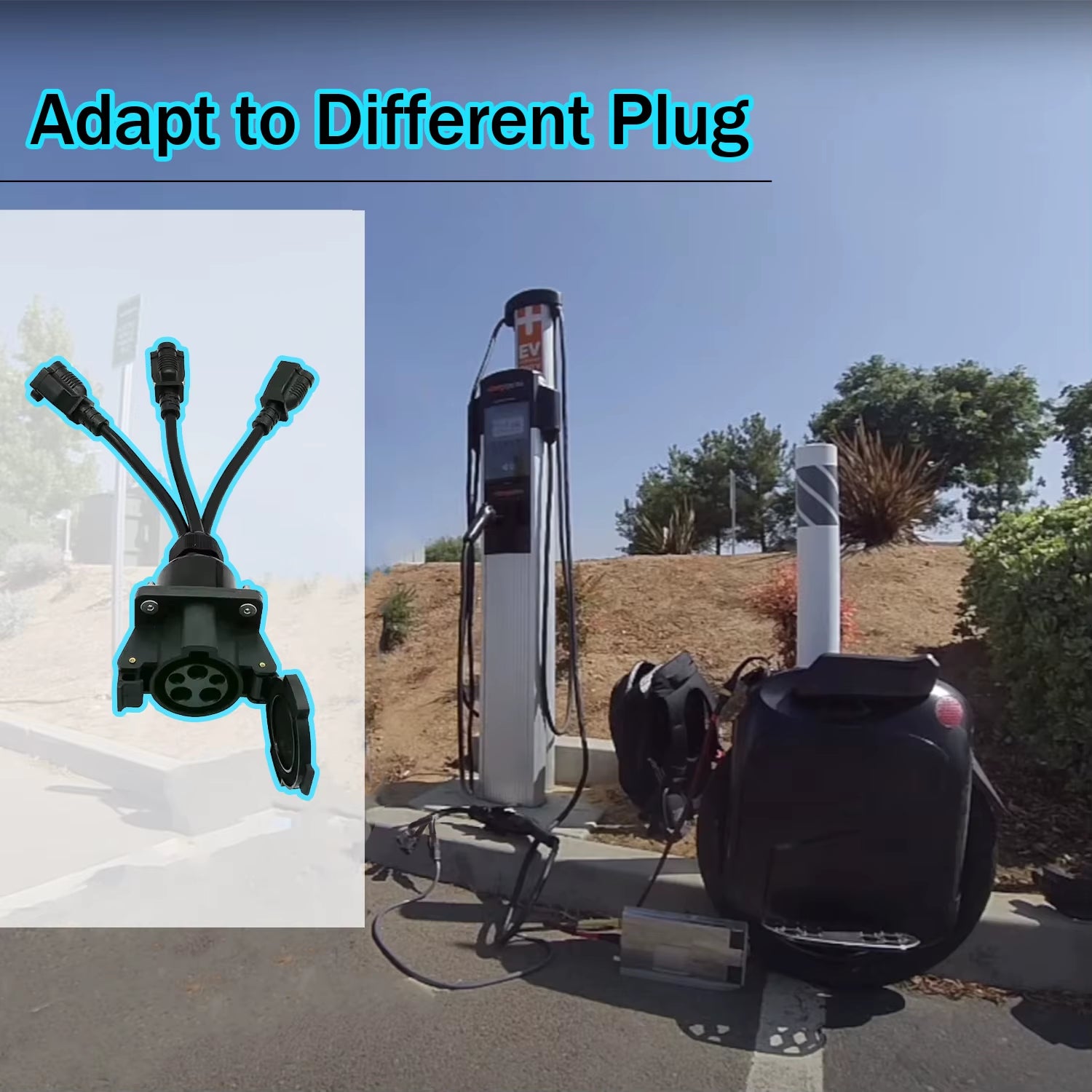 Type 1 SAE J1772 to Socket NEMA 5-15 AC 220V Charger Station Discharger Connector Adapter EVSE Plug for RV Camper Electric Scoot