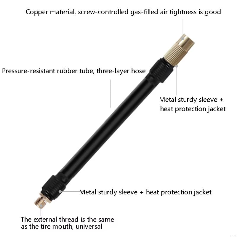 Air Compressor Extension Tube Adapter Twist Car Inflator Hose Pipe Tube Quick Inflation Chuck Adapter