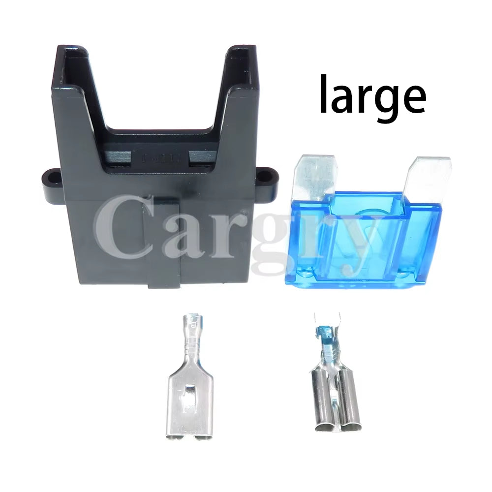 1 Set Large Fuse Holder for Car AC Assembly Connector Big Fuse Box with Crimp Terminal for Auto Motorcycle Electric Vehicles