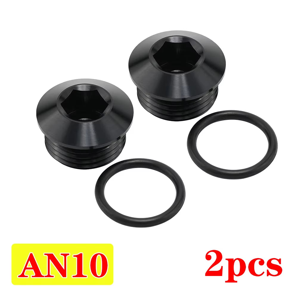 AN4 AN6 AN8 AN10 AN12 ORB O Ring Seal Boss Socket Port Plug Block off Fitting Adapter Aluminum Black